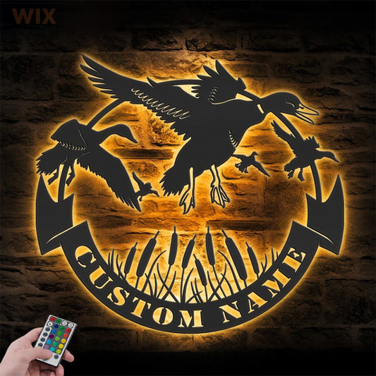 Hunting LED Metal Sign