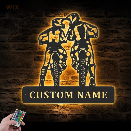 Motorcycle LED Metal Sign - Wix Decor