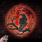 Crow Moon Sign Home Decor, Metal Wall Signs With RGB Led Light - WixDecor
