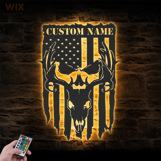 Hunting LED Metal Sign
