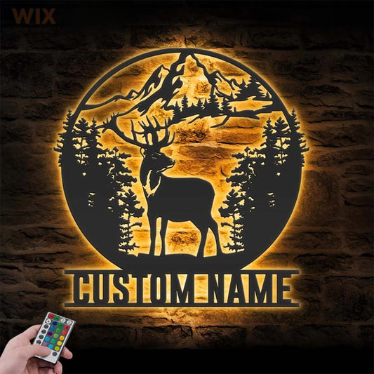 Hunting LED Metal Sign - Wix Decor
