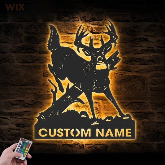 Hunting LED Metal Sign