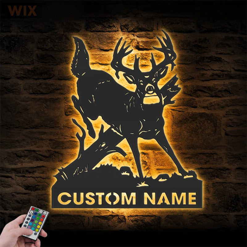 Hunting LED Metal Sign - Wix Decor