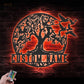 Custom Name Family Name Sign Home Decor Family Tree, Metal Wall Signs With RGB Led Light -