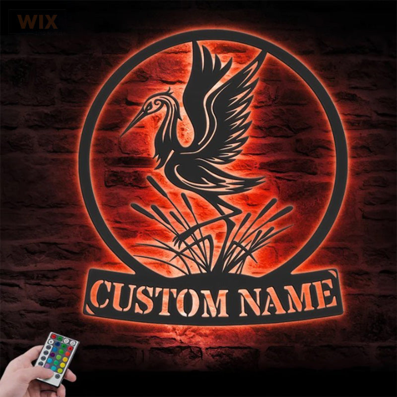 Birds LED Metal Sign - Wix Decor