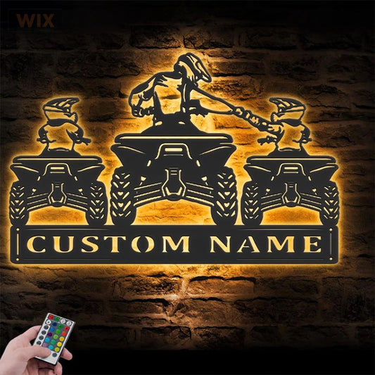 Motorcycle LED Metal Sign - Wix Decor