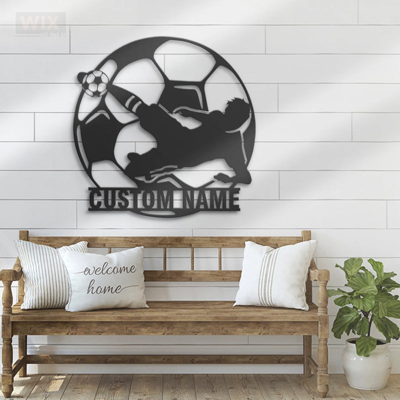 Soccer LED Metal Sign - Wix Decor
