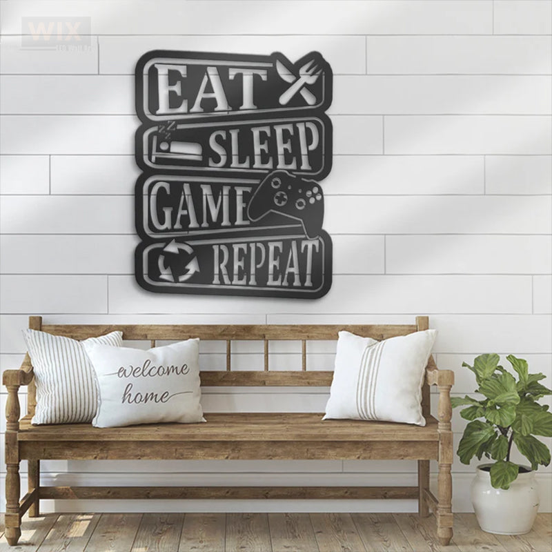 Gamer Zone LED Metal Sign - Wix Decor