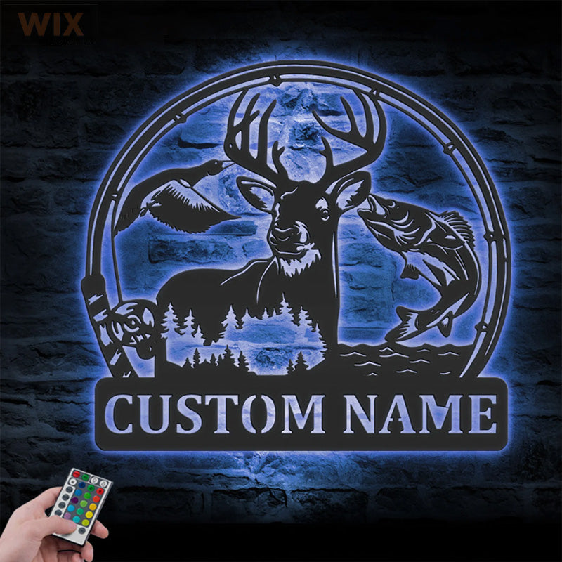 Hunting LED Metal Sign - Wix Decor