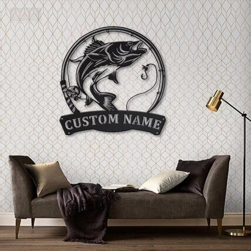 Fishing LED Metal Sign - Wix Decor