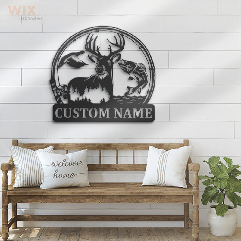 Hunting LED Metal Sign - Wix Decor