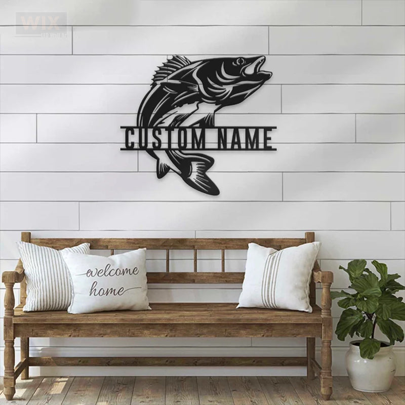 Fishing LED Metal Sign - Wix Decor