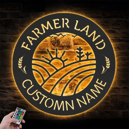 Farm LED Metal Sign
