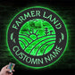 Farm LED Metal Sign 