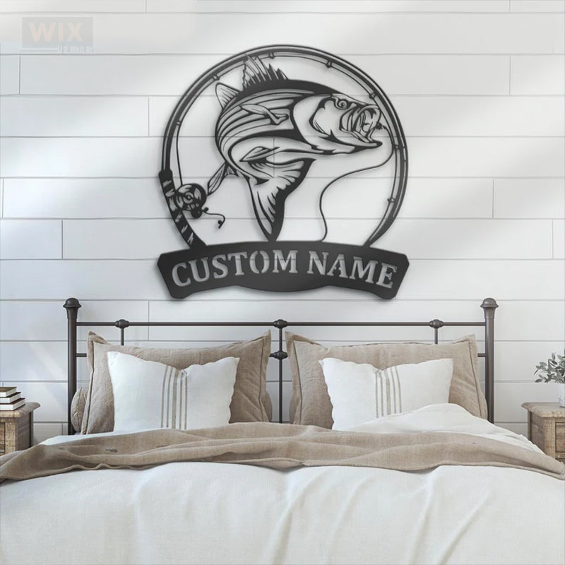 Fishing LED Metal Sign - Wix Decor