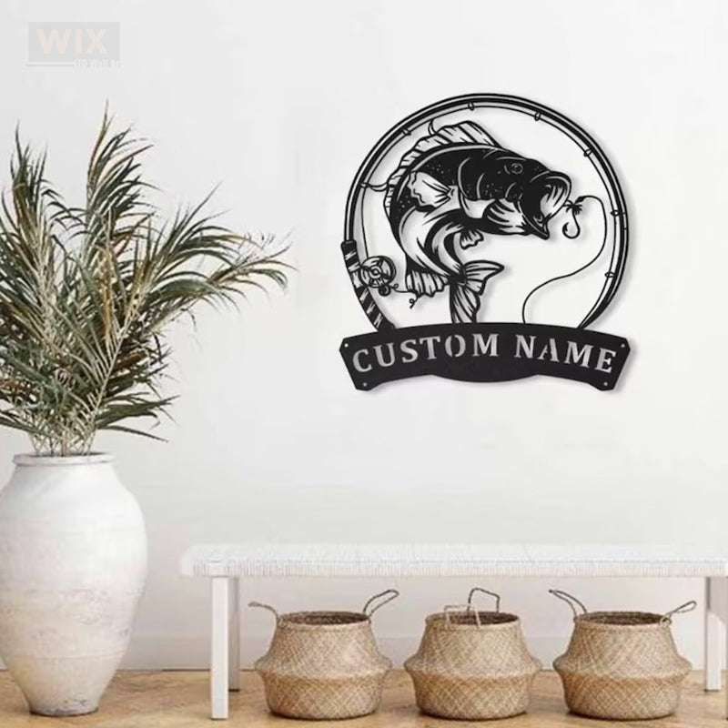 Fishing LED Metal Sign - Wix Decor