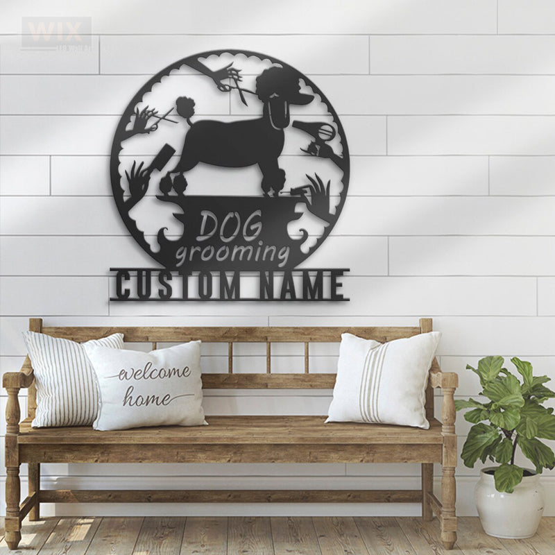 Barber & Salon Led Metal Sign - Wix Decor