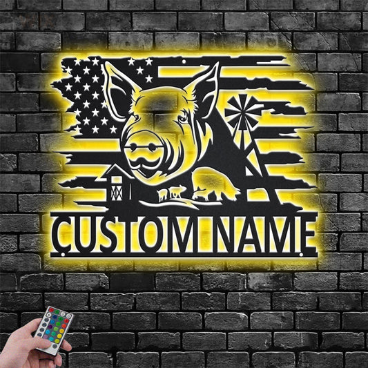 Farm LED Metal Sign