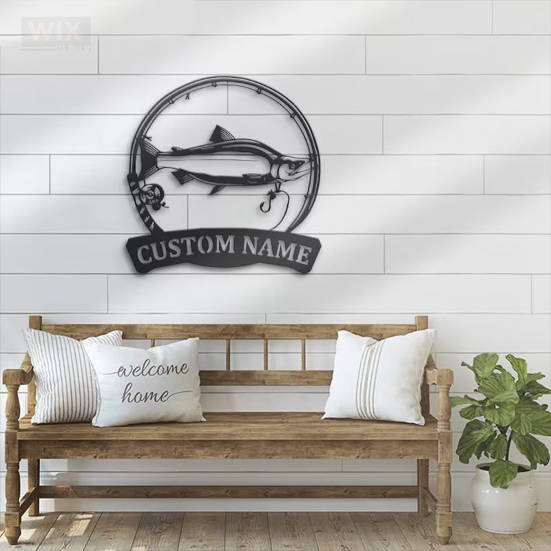 Fishing LED Metal Sign - Wix Decor