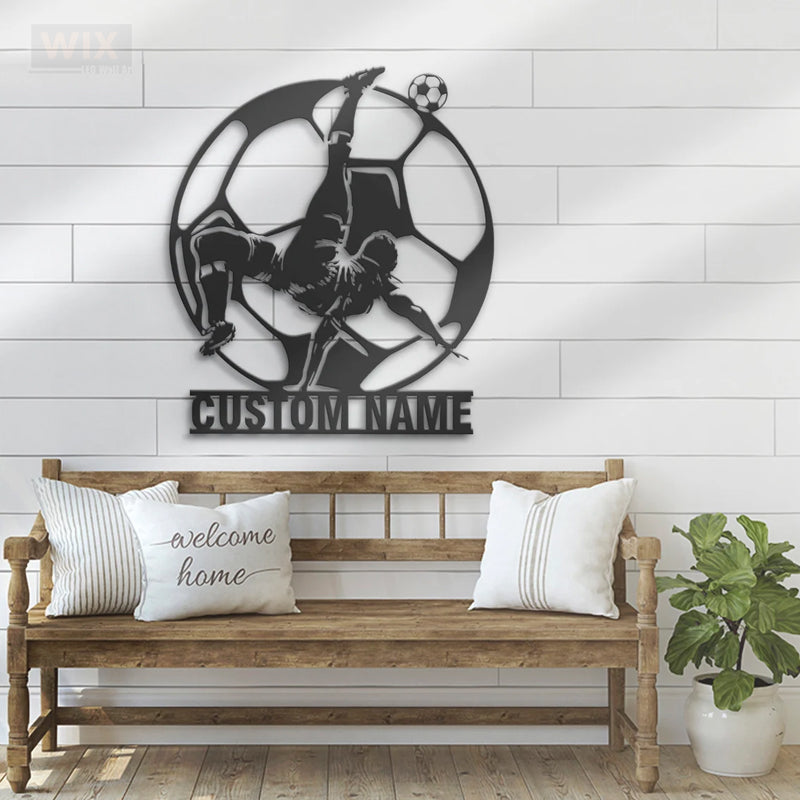 Soccer LED Metal Sign - Wix Decor