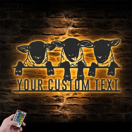 Farm LED Metal Sign