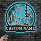Camping & Hiking LED Metal Sign - Wix Decor