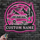 Camping & Hiking LED Metal Sign - Wix Decor