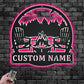 Camping & Hiking LED Metal Sign - Wix Decor