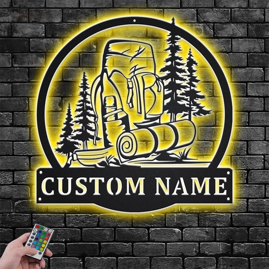 Camping & Hiking LED Metal Sign - Wix Decor