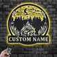 Camping & Hiking LED Metal Sign - Wix Decor