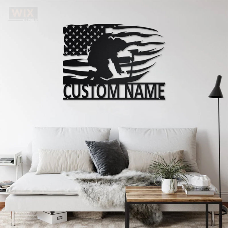 Firefighter LED Metal Sign - Wix Decor
