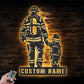 Firefighter LED Metal Sign - Wix Decor