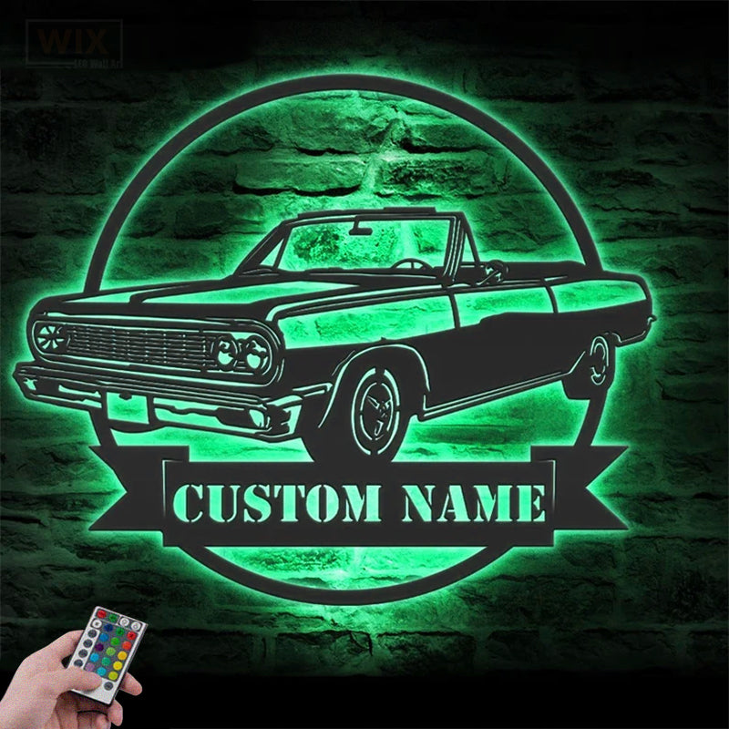 Garage LED Metal Sign 