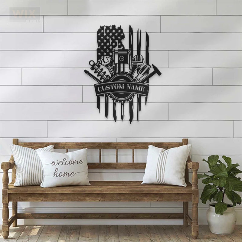Garage LED Metal Sign - Wix Decor