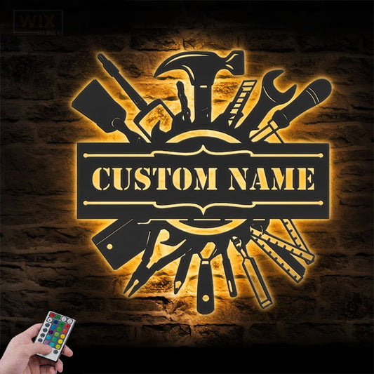 Garage LED Metal Sign - Wix Decor