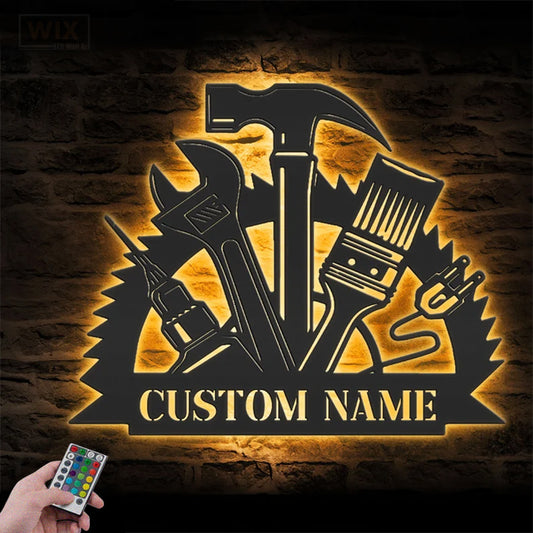 Garage LED Metal Sign