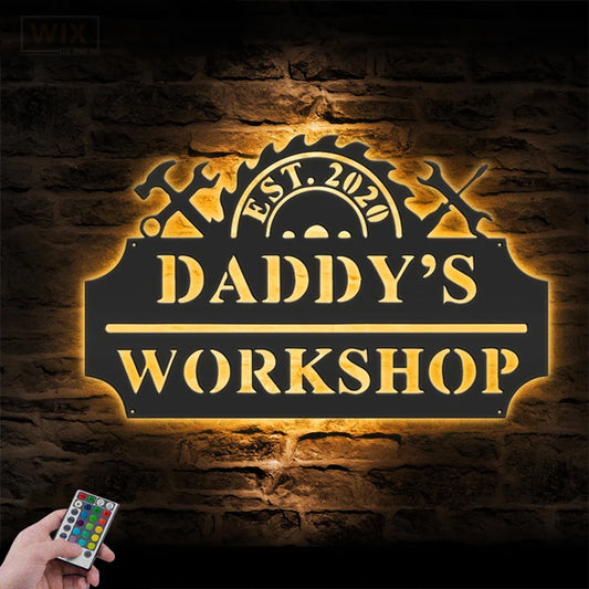 Garage LED Metal Sign - Wix Decor