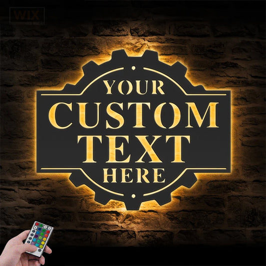Garage LED Metal Sign 