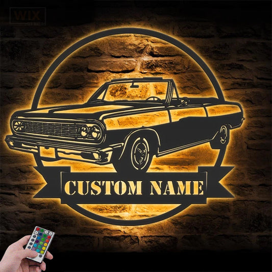 Garage LED Metal Sign - Wix Decor
