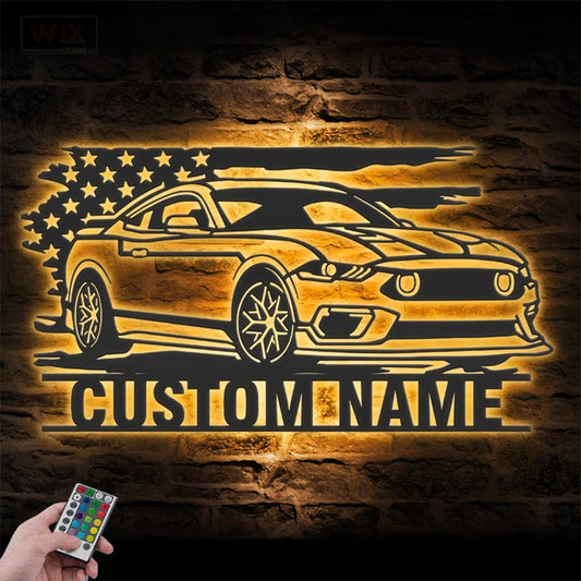 Garage LED Metal Sign - Wix Decor