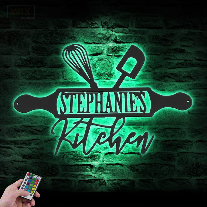 Kitchen LED Metal Sign - Wix Decor