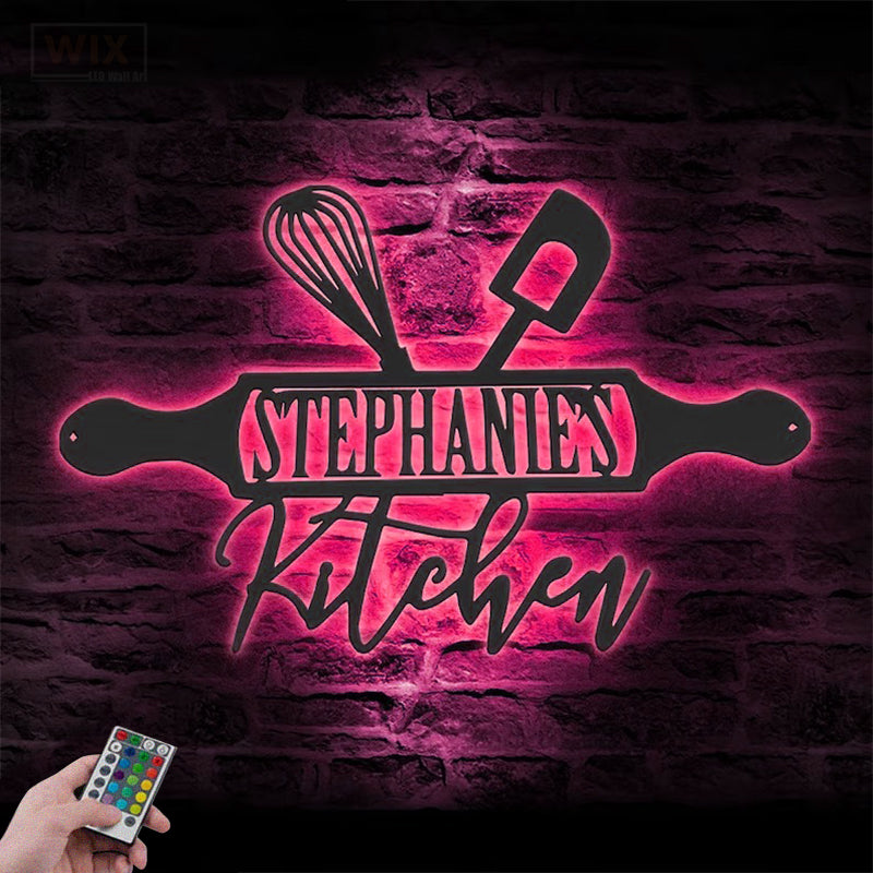 Kitchen LED Metal Sign - Wix Decor