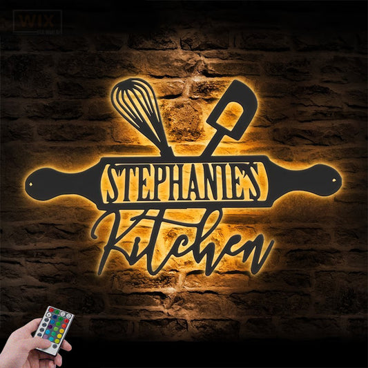 Kitchen LED Metal Sign - Wix Decor