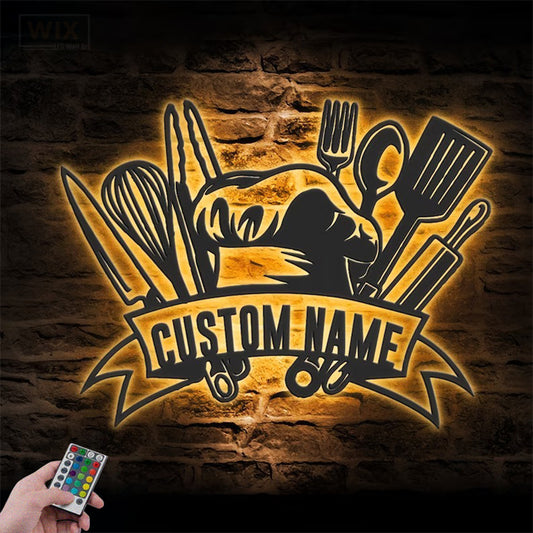 Kitchen LED Metal Sign - Wix Decor