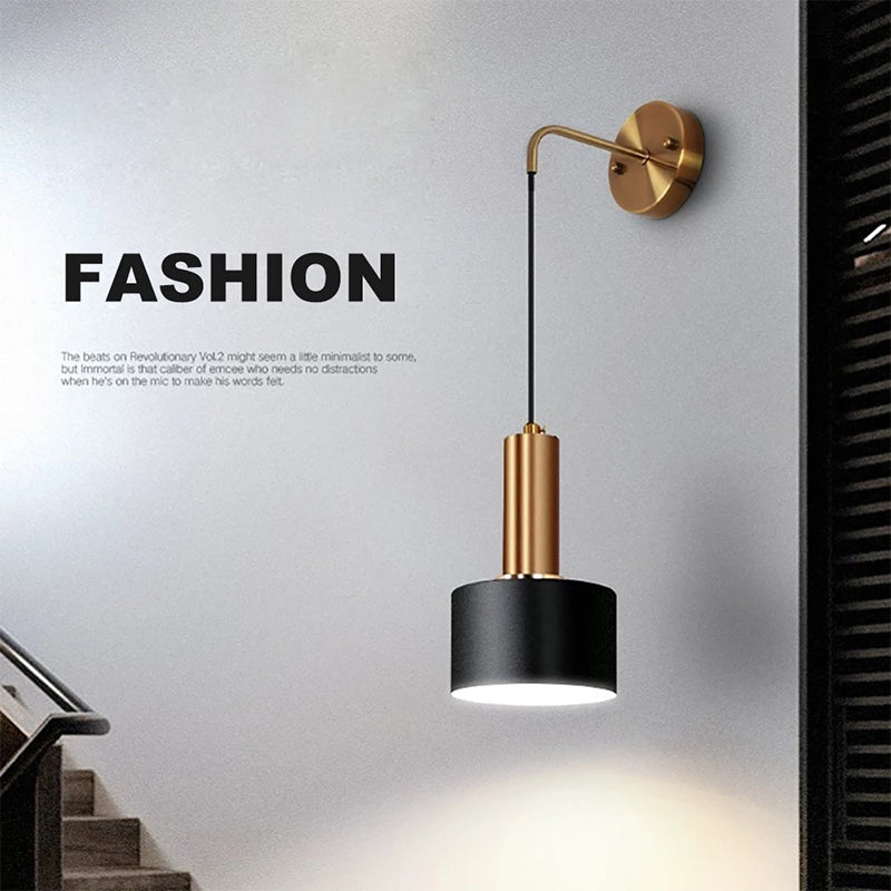 Nordic 5W LED Wall Lamps Indoor Bedroom Living Room Wall Lights Modern Hotel Bedside Background Art Decoration Lighting E27