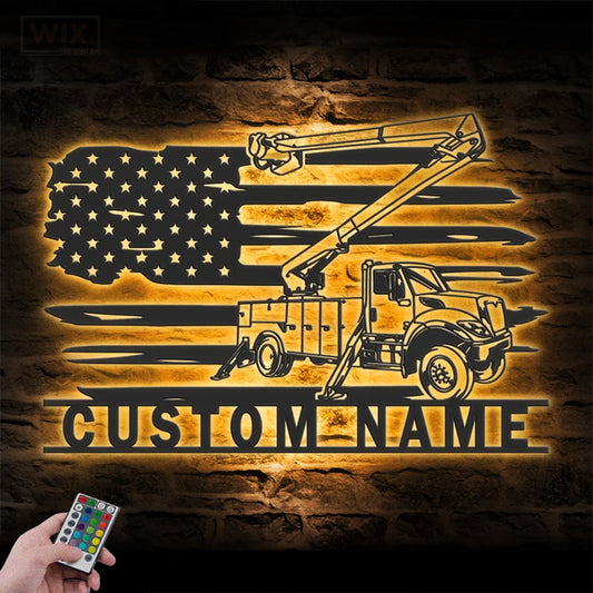 Lineman LED Metal Sign - Wix Decor