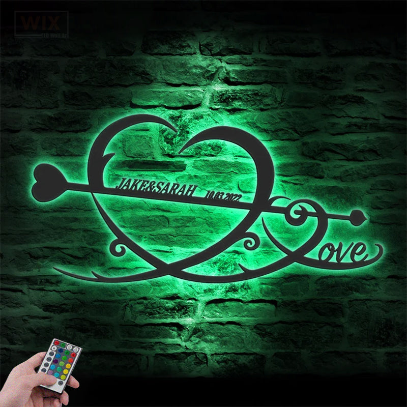 Love LED Metal Sign - Wix Decor