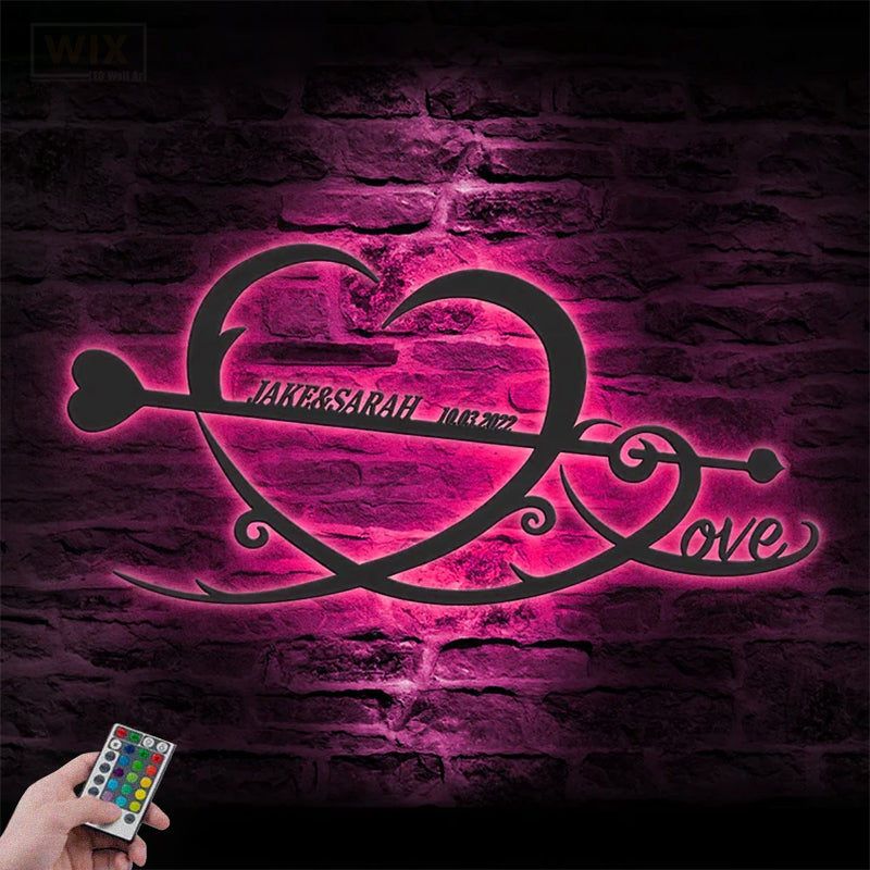 Love LED Metal Sign - Wix Decor