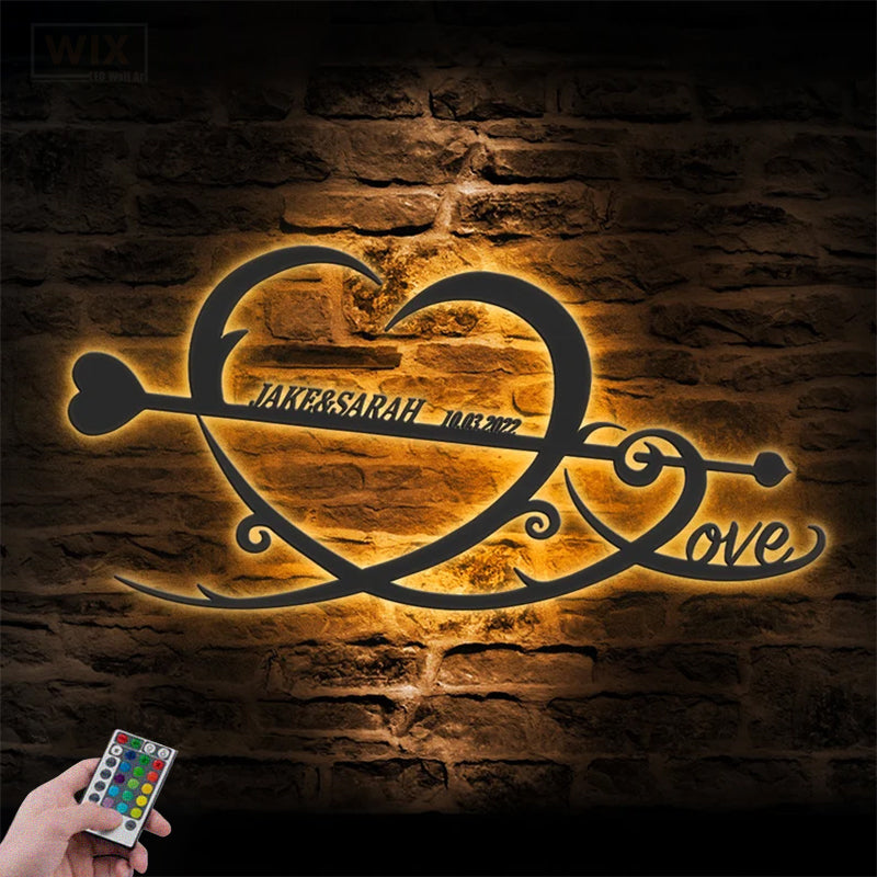Love LED Metal Sign - Wix Decor