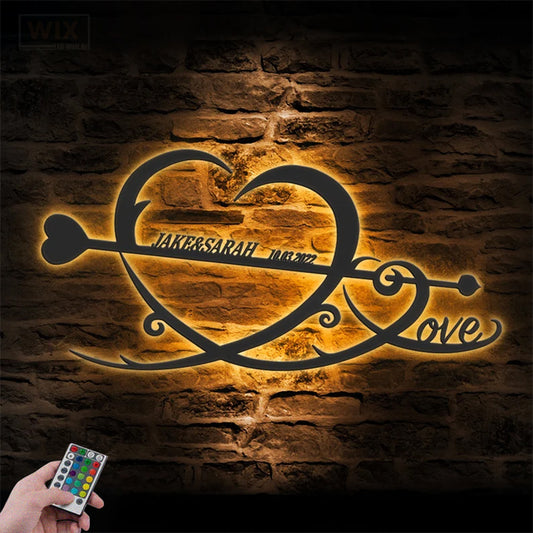 Love LED Metal Sign - Wix Decor